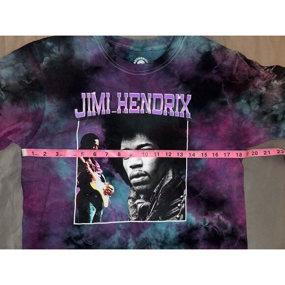 Men’s Authentic Jimi Hendrix Graphic Print Purple Haze Music Tie Dye Shirt Sz M - Picture 5 of 8